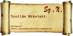 Szollás Nikolett névjegykártya